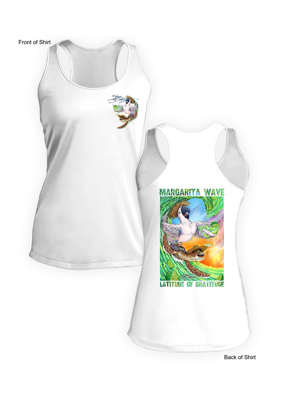 Margarita Wave - Ladies Racerback Tank-100% Polyester